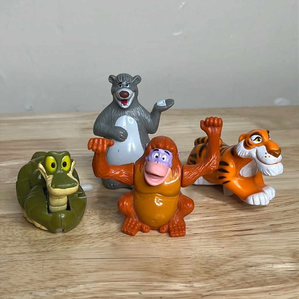 The Jungle Book 1989 McDonald's Happy Meal Complete Set - Wind Up Toys